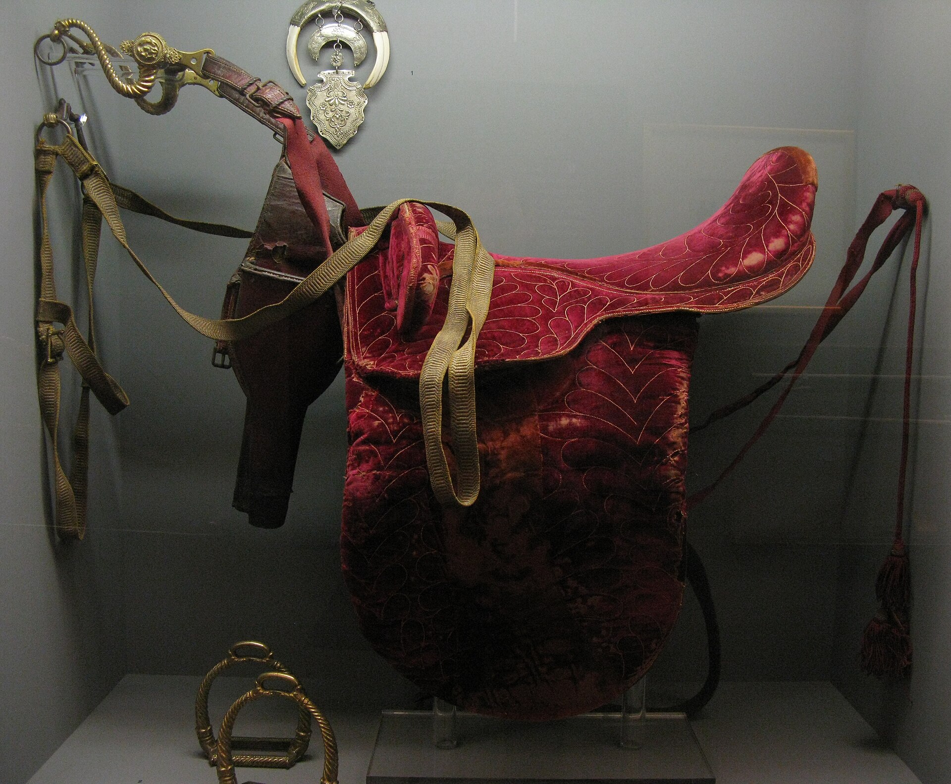 Classic English riding saddle